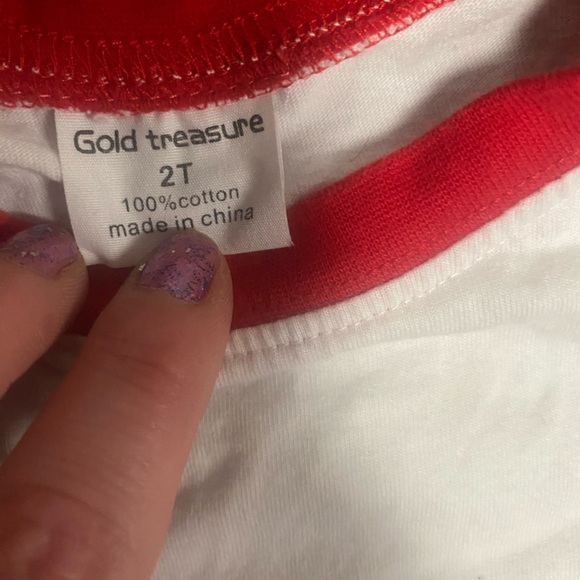 Gold treasure Christmas unisex pjs bogo - Picture 2 of 5